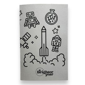 Science and Space Journal, A Brighter Year, Lined Journal, Flip Book, Office Supplies, School Supplies compositionnotebook journal teacher notepad