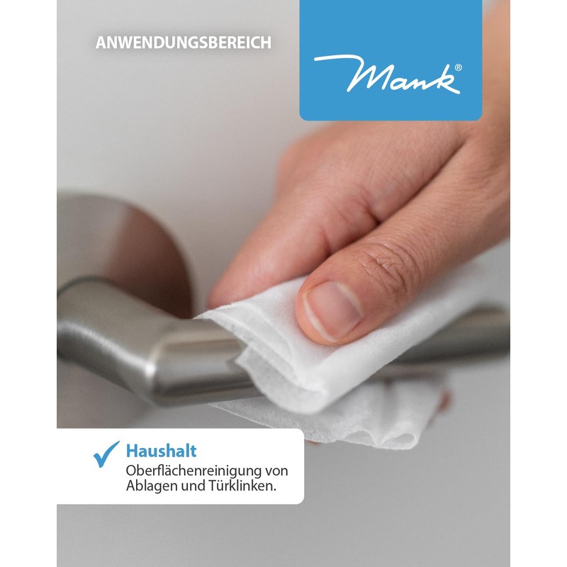 Mank GmbH Cleaning Cloths M-Wipes Made of Spunlace White Fleece
