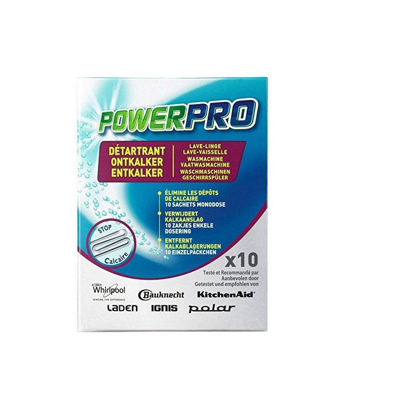 Wpro DDU100 POWERPRO Entkalker Päckchen für Waschmaschinen und Geschirrspüler