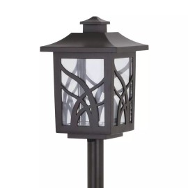 Patriot Lighting 15" Black Aluminum Low Voltage Integrated LED Path Landscape Light Clear Glass
