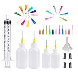 37 Pcs Dispensers Applicator Bottles and Syringe Set, 30/50ml Dispensing Bottles With Funnel And Dispensing Needles for DIY Quilling, Acrylic Painting, Oiler Bottle, Craft, Artwork Hobbies…