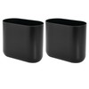 iDesign Small Slim Plastic Bathroom Trash Can, Garbage Can for
