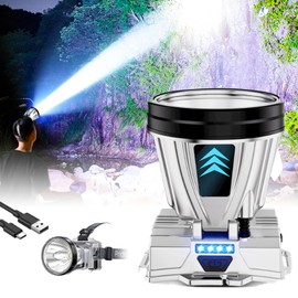 PINSAI Super Bright Headlamp High Power Headlight LED Rechargeable Motion Sensor Hunting head lamp Flashlight Spotlight Waterproof Light for Outdoor Fishing Camping Hiking