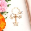 Bling Butterfly Keychains, Crystal Butterfly Keychain,Sparkling Rhinestone Charm, Shiny Keyring