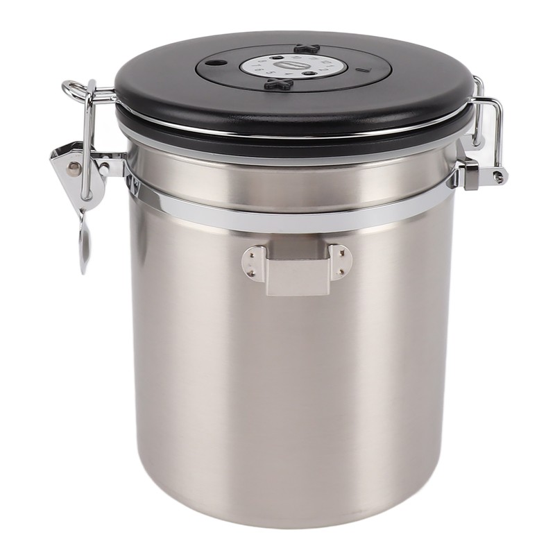 1.5L Coffee Canister Coffee Container with Scoop Date Tracker Stainless