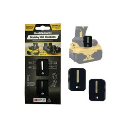 StealthMounts Black Stubby Magnetic Bit Holder Compatible with Dewalt - 2 Pack | | Drill Bit Organizer | Compact Bit Holder for Drill | Impact Driver Bit Holder