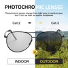 TJUTR Mens Photochromic Sunglasses Polarized for Driving Metal Frame with