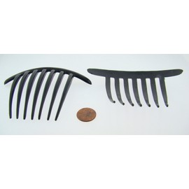 JET BLACK FRENCH TWIST - 4.25"x 3" HAIR COMBS - Lots of 12