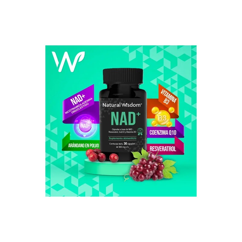 Nw Nad+ Resveratrol Coq10 B3 & Arandano Antioxidante 30 Cap
