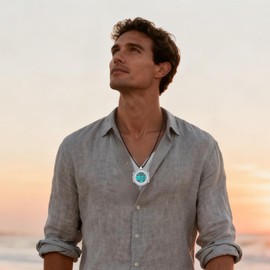 JewelryWe Pocket Watch Men Women Digital Quartz Watch 30 m Waterproof Date Week Calendar Alarm Sports Watch with Leather Necklace Chain Watch Gift Red