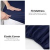 Fitted Sheet Single Bed (91 x 193cm) - Navy Bedding