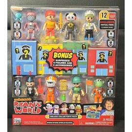 Just Play RYAN'S WORLD 25 Piece Deluxe Collector’s Figure Pack with 12 Virtual Codes NEW
