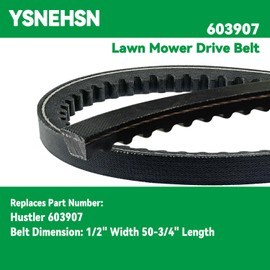 603907 Lawn Mower Drive Belt Fits for Hustler Raptor, Raptor Limited, Raptor SD and Raptor SDX Mowers 603907 (1/2" x 50-3/4")