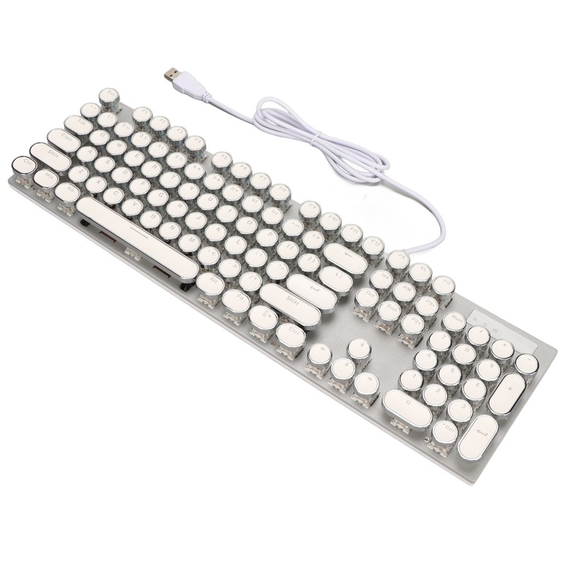 Blue Switch Mechanical Keyboard 104 Keys Backlight Ergonomic Retro Steampunk