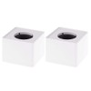 STOBOK 2 Pcs Microphone Flag Station Portable Square Cube Interview