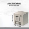 Titanium Cube - Metal Element Cubes - Laser Engraved Density