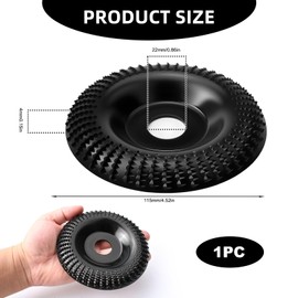Angle Grinder Wood Carving Disc, 115 mm Wood Sanding Disc for Angle Grinders, Grinding Shaping Wheel, Grinder for Grinders with 22.23mm Arbor, Cutting Sculpting Shaping Polishing