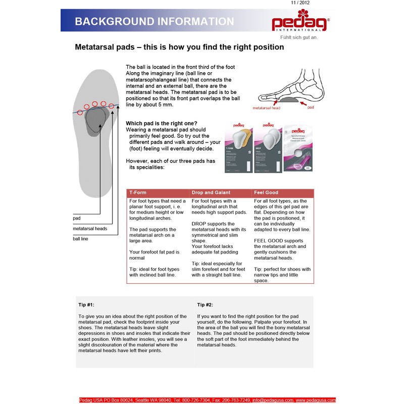 Feel Good Gel Metatarsal Pad and Forefoot, Clear, One Size