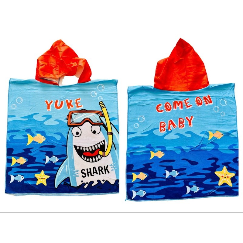 Genérico Toalla Intantil con Capucha,Poncho de Playa y Natacion, Bata