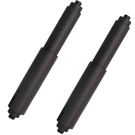 Toilet Paper Holder Roller 2pcs Black Color Plastic Toilet Tissue Flexible Holder Replacement Bathroom Plastic Spring Loaded Insert Spindle