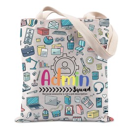 FUNYSO Admin Squad Geschenk Administrator Geschenk Büroangestellte Geschenk Admin Job Wertschätzung Geschenk Sekretärin Tragetasche, Admin Squad UK, 0