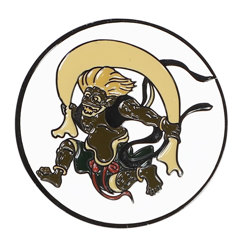U0002 Golf Marker, Fujin, Thunder God, 1.3 inches (32 mm),