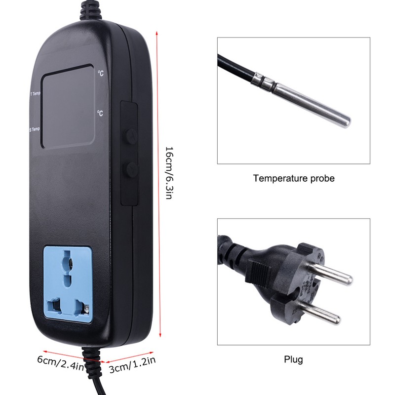 Incubator Thermostat Electronic Heating Thermostat Digital Temperature Controller 90V~