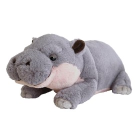 San Lemon P-1143 Knee Kneeling Hippo 8.3 x 4.7 x 13.4 inches (21 x 12 x 34 cm) Plush Animal Cute Zoo Hippo
