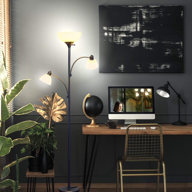 Brightech Sky Dome Double – High Brightness Torchiere Floor Lamp