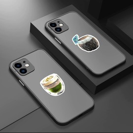 50 Pcs Watercolor Drink Vinyl Stickers,Cocktail Graffiti Stickers,Vinyl Waterproof Sticker for Kids Teens Girls,for Phone Laptop Bottles Skateboard Computer Phone Luggage Guitar Gifts Sticker