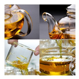 1000ML Glass Teapot With infuser,Teapot With Strainer For Loose Tea, Glass Infuser Tea Pot Can be Used On Stovetop (1000ml/35oz)