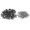 Tofficu 100 Sets Black Metal Grommets Eyelets Kit with Washers