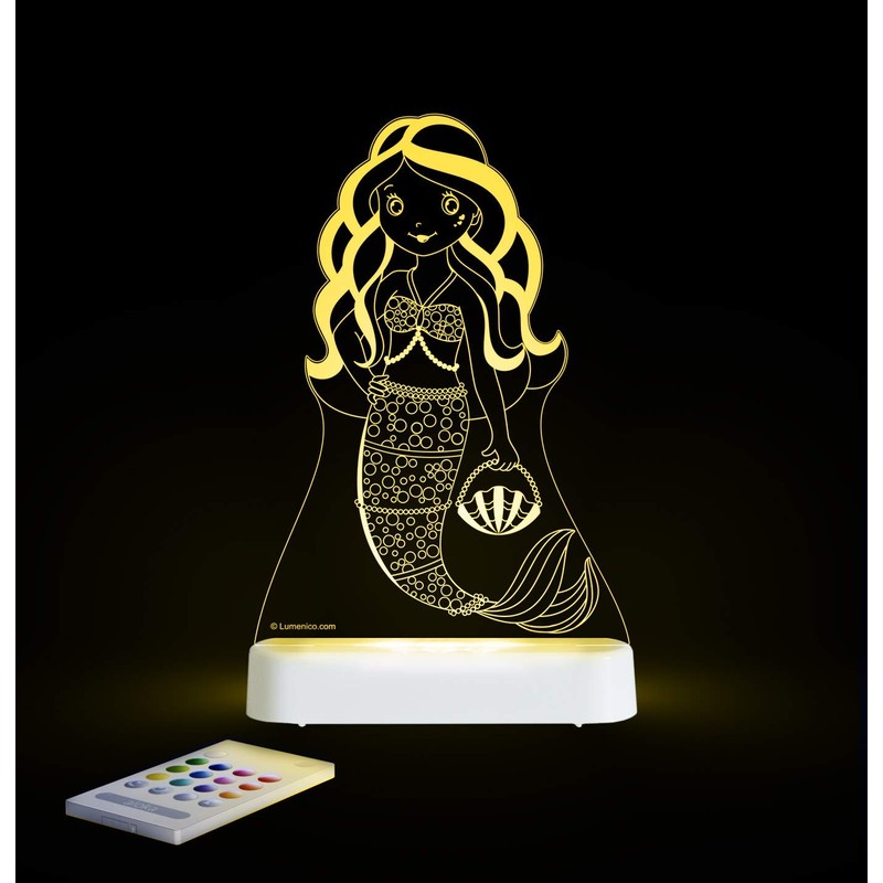 Aloka SleepyLights, Nightlight, Remote Control Included, Mermaid