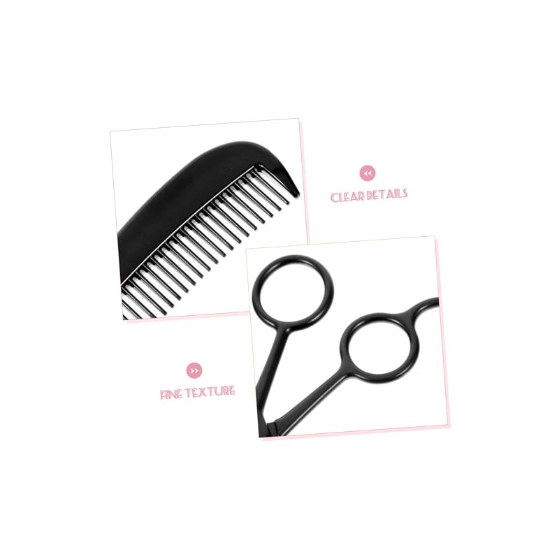 Kit Aseo Hombres Tijeras Barba Acero Inoxidable Peine Peluquería Bolsa