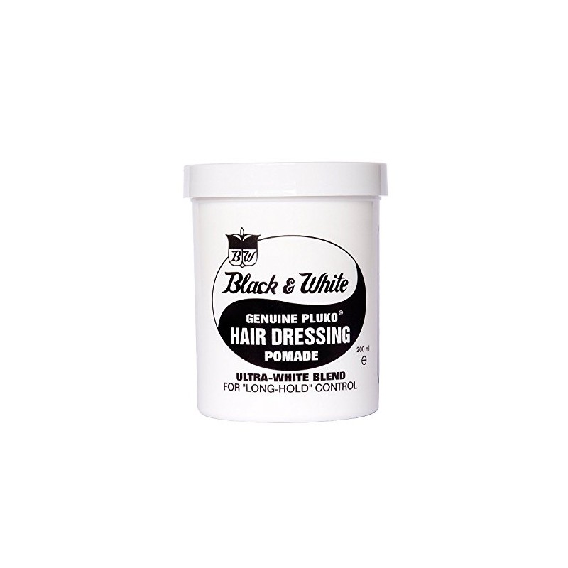 Black and White Pluko Hair Dressing Pomade 200ml