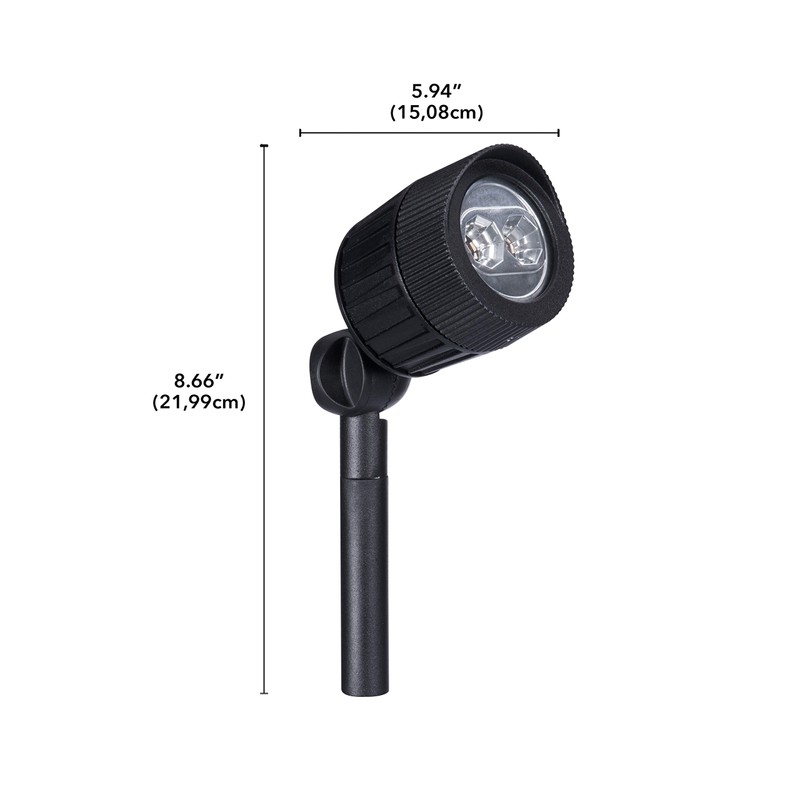 Sterno Home GL33008BK Black Paradise Low-Voltage Cast Aluminum LED Spot