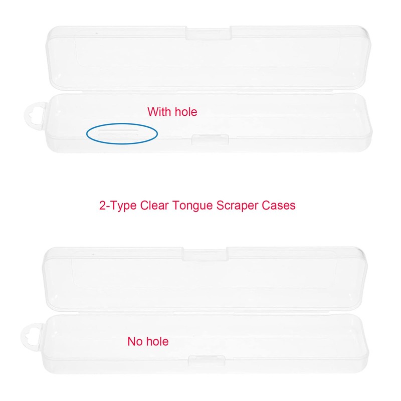 Fortunemee 4 pcs Travel Size Tongue Scraper Case Holder, Portable
