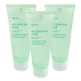 Plant Nation 식물나라 제주 알로에 촉촉 수딩젤 200ml 3개 Plant Kingdom Jeju Aloe Moisturizing Soothing Gel 200ml 3ea