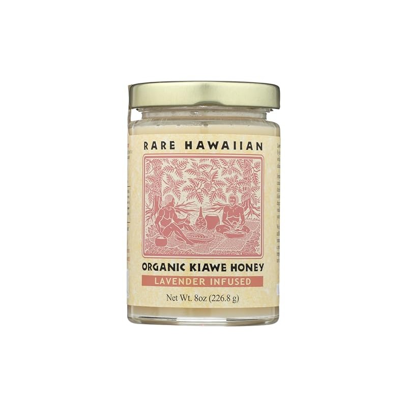 RARE HAWAIIAN Organic Kiawe Honey with Lavender, 8 OZ