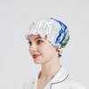 LONGDON HOMEONE Shower Caps,6 PCS Patterns Show Cap,Double Layer Waterproof
