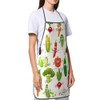 TNOKKU Funny Vegetables Bib Aprons for Women Men Kitchen Chef
