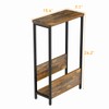 7.1" Narrow Side Table for Small Spaces, 2 Tier Small