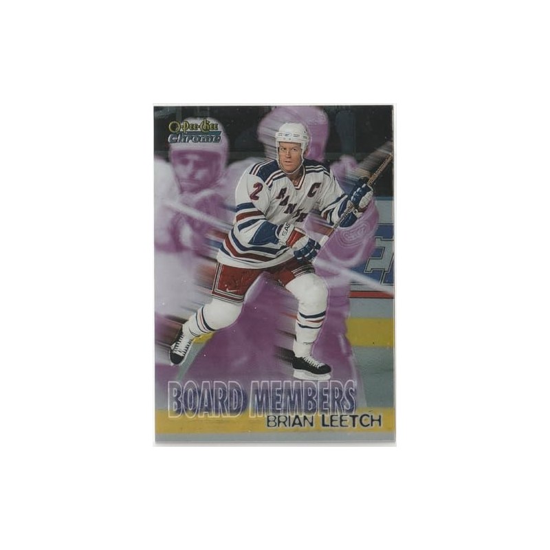 1998-99 O-Pee-Chee Chrome Board Members Brian Leetch Rangers Card #B3