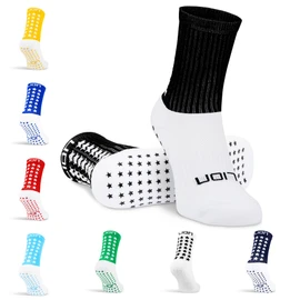 Lion Elite 2.0 Grip Socks – Non-Slip Football Socks with Dual Grip – Pairs with Sleeves, Adults & Kids Sizes, Colours To Match Team Kit - Black | Small