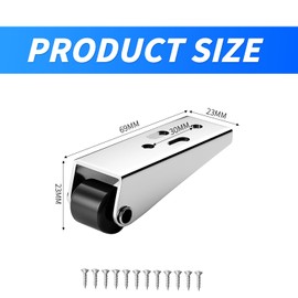 Ball Castors for Furniture, Pack of 4 Furniture Castors, Small Fixed Castors, Universal Quiet Castors for Furniture with Screws for Floor Drawers, Tool Boxes, Furniture, Table, Cabinet, Kitchen