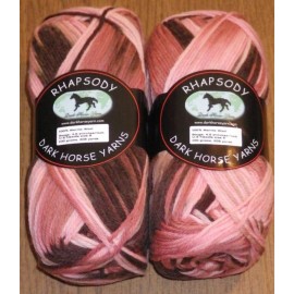 Dark Horse Lot of 2 Skeins, Dark Horse Rhapsody Yarn, 100% Merino Wool 3.5 oz, 205yd, #159