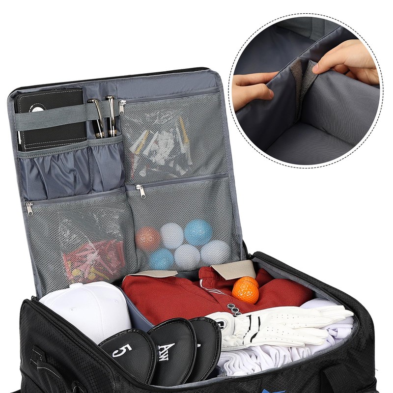 ZEEMO Golf Trunk Organizer, 2 Layer Car Locker with Ventilated