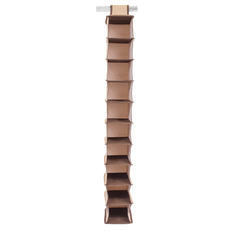 Internet’s Best 10 Tier Hanging Shoe Organizer - Narrow Shelf