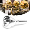 Trombone Mouthpiece, Brass, Portable, Silver-Plated Professional Mouthpiece for Most Tenor