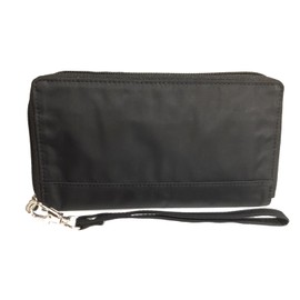 Big Skinny Women's Panther Clutch Slim Wallet, Holds Up to 40 Cards, Black